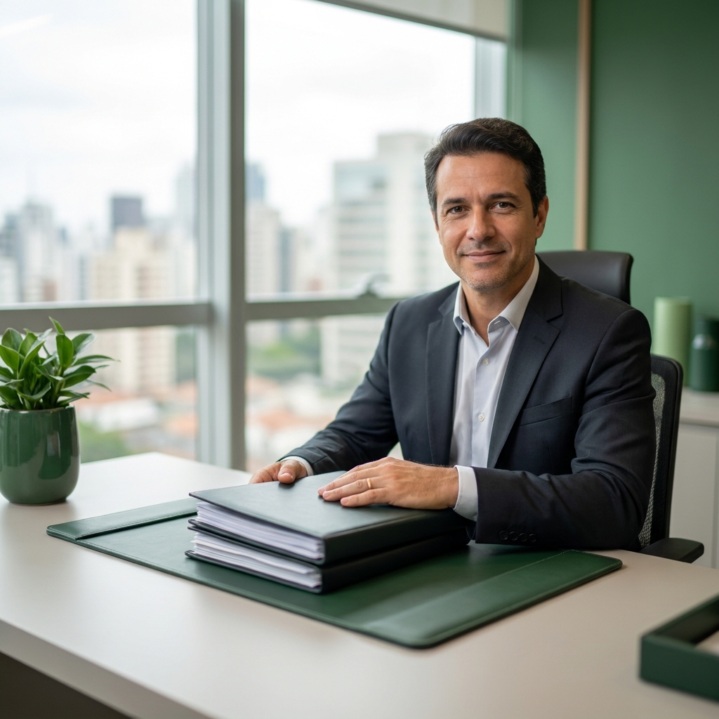 Empresário tranquilo com a empresa regularizada