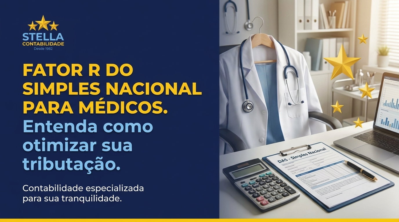 Como calcular o Fator R da sua clínica médica — Contabilidade Stella Banner CTA — calcular o Fator R da clínica com a Contabilidade Stella