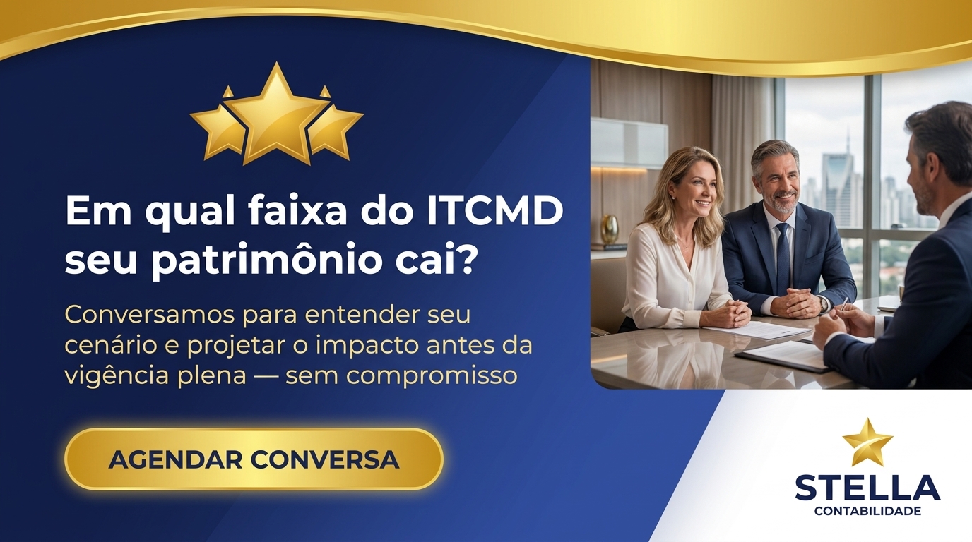 Banner CTA — projeção do ITCMD por faixa de patrimônio com a Contabilidade Stella