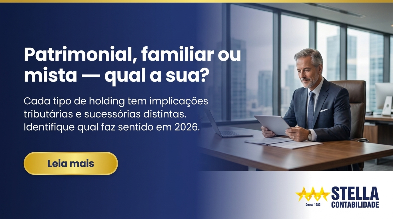 Banner CTA — entender qual tipo de holding faz sentido para sua família com a Contabilidade Stella