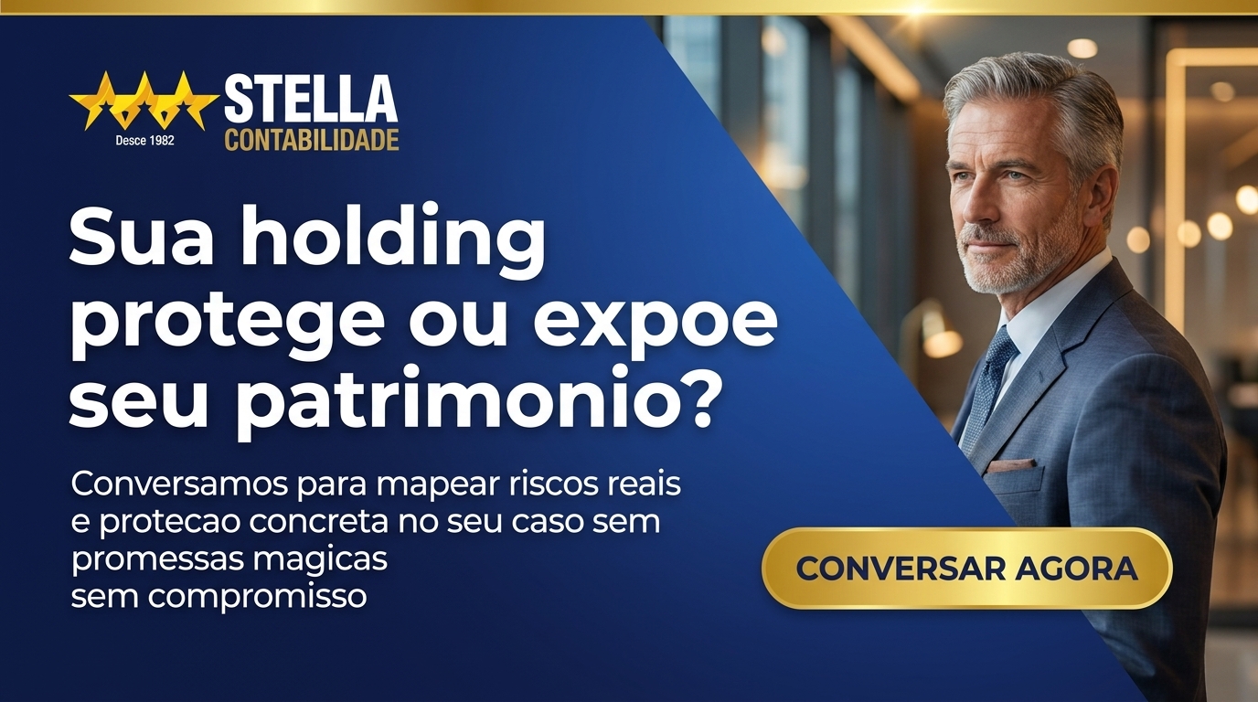 Banner CTA — mapear riscos reais e proteção concreta com a Contabilidade Stella
