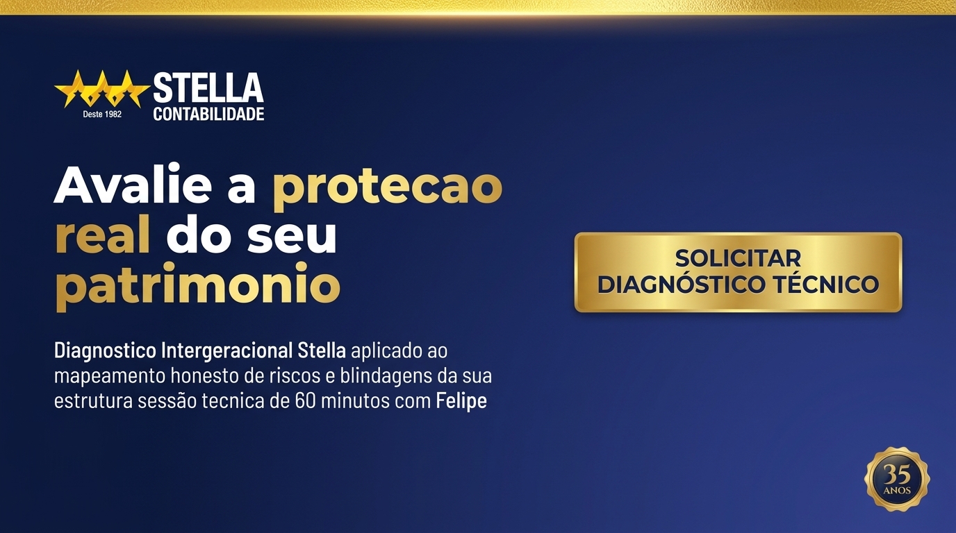 Banner CTA — mapeamento honesto de riscos e blindagens com a Contabilidade Stella