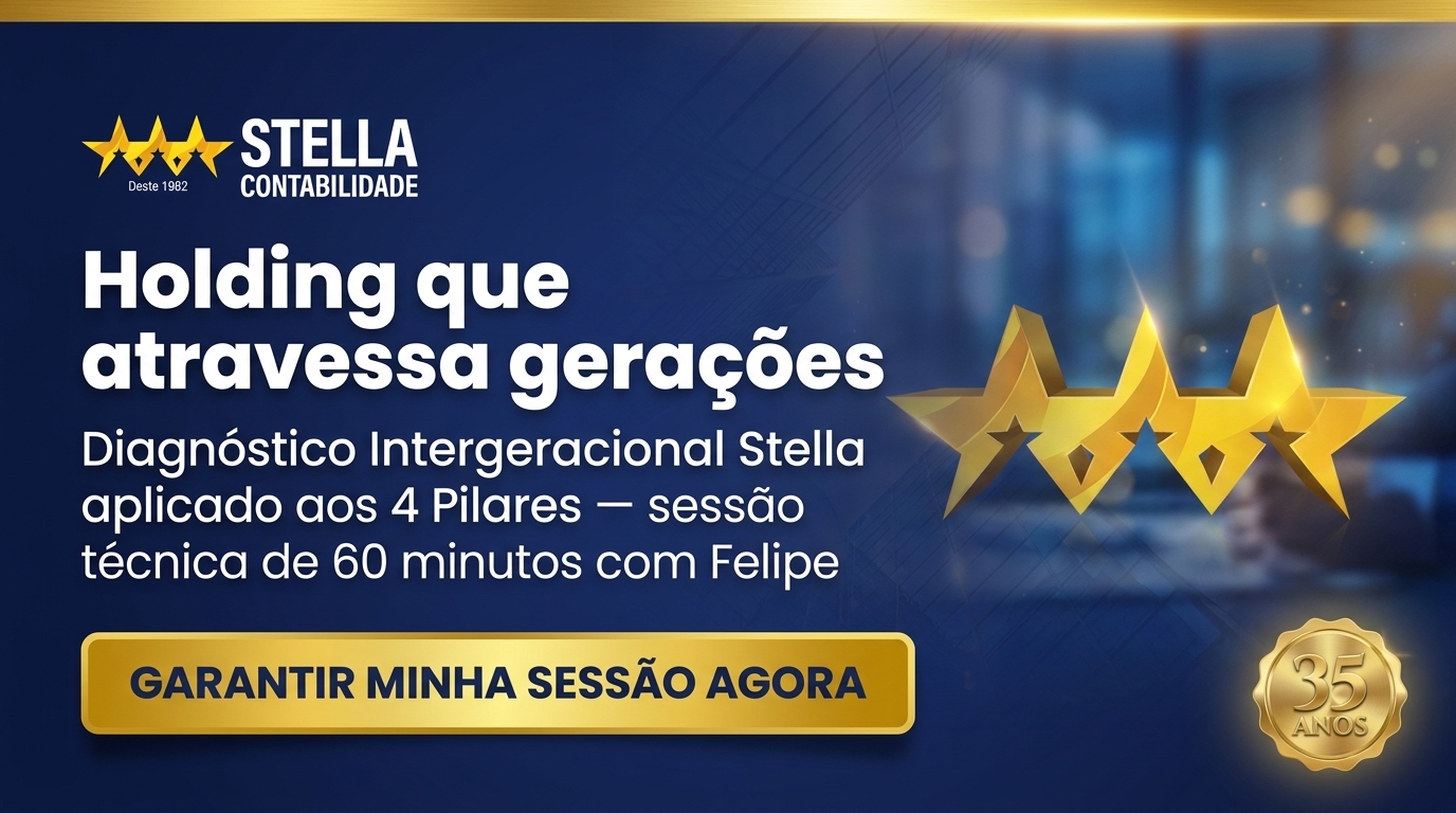Banner CTA Stella — agendar Diagnóstico Intergeracional sobre os 4 Pilares