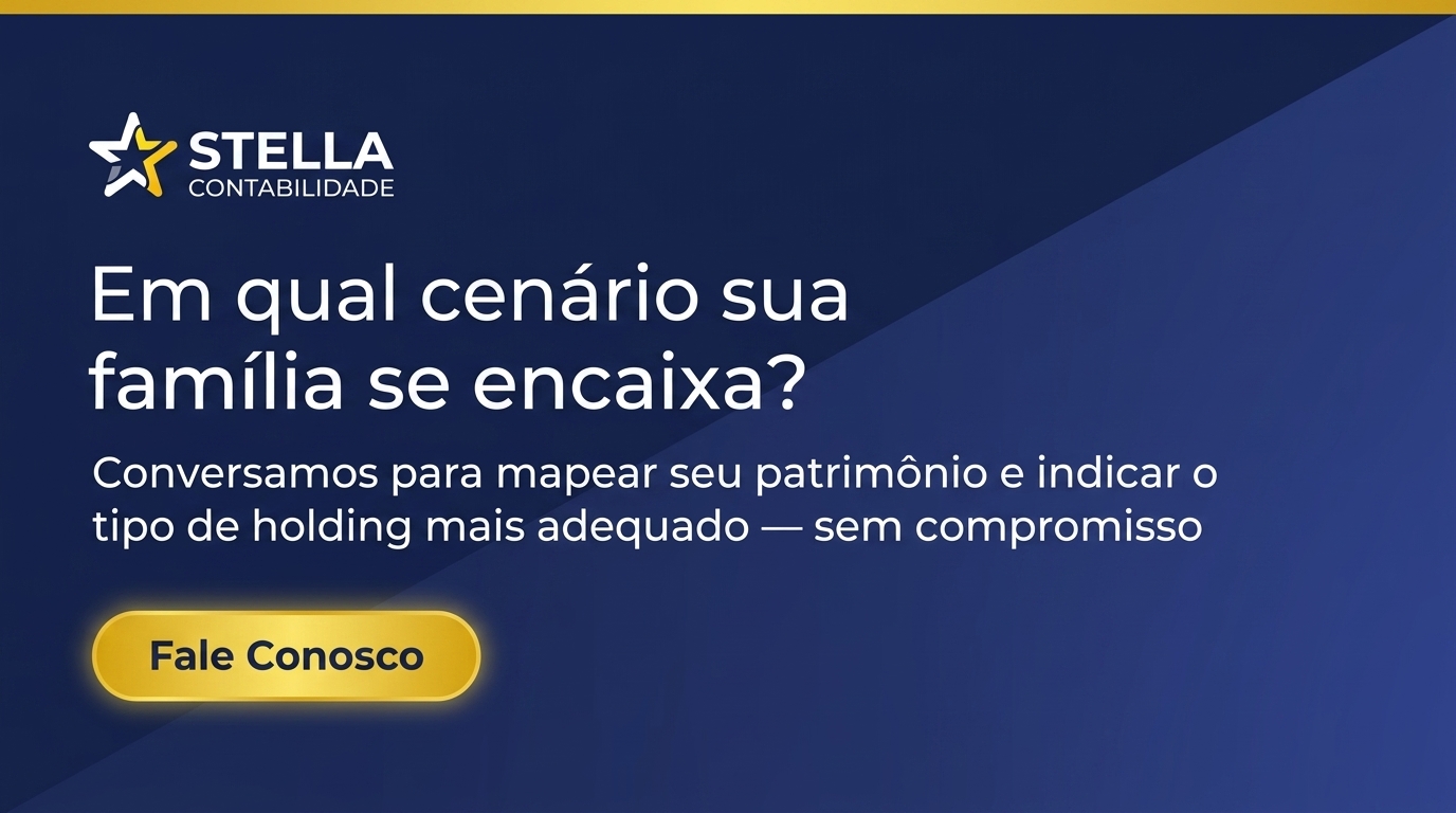 Banner CTA — mapear o tipo de holding ideal para o seu cenário com a Contabilidade Stella