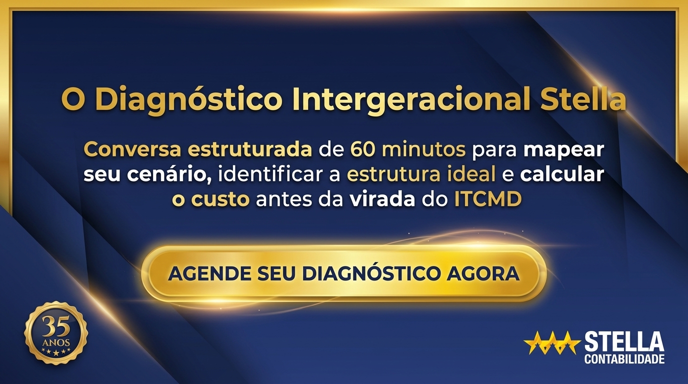 Banner CTA — agendar Diagnóstico Intergeracional Stella sobre holding familiar 2026