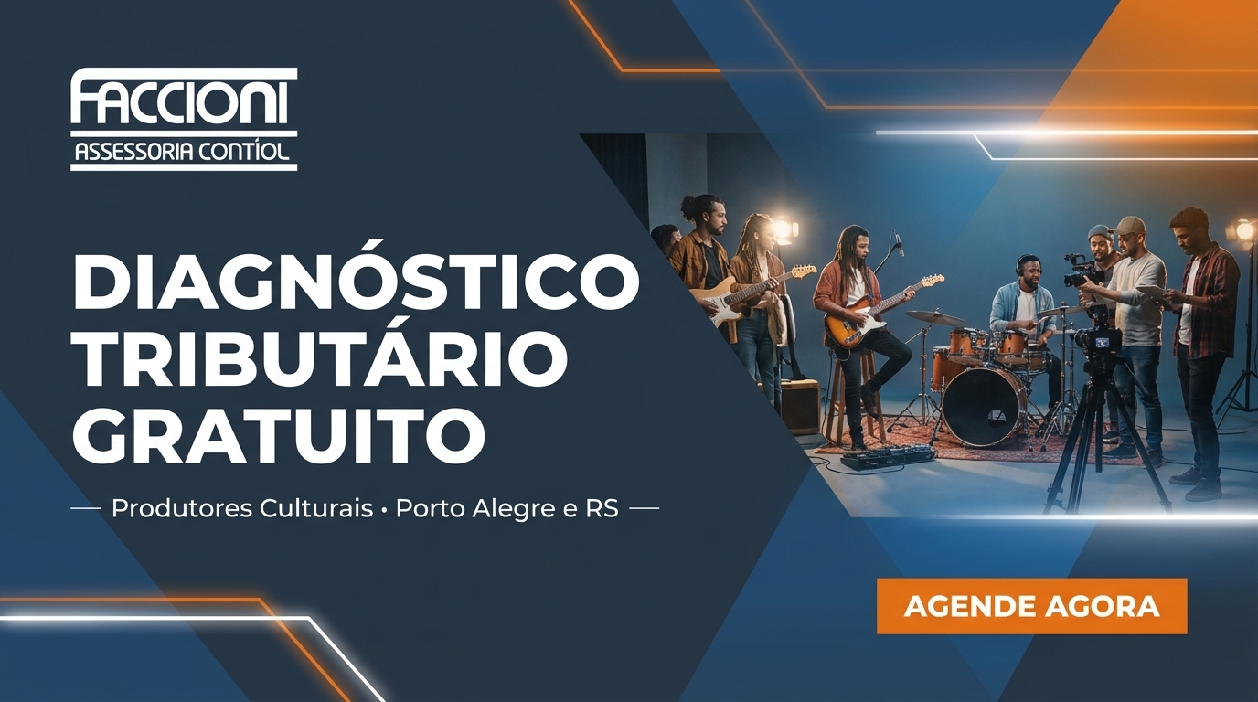 Diagnóstico Tributário Gratuito Produtores Culturais Diagnóstico Tributário Gratuito para Produtores Culturais - Faccioni