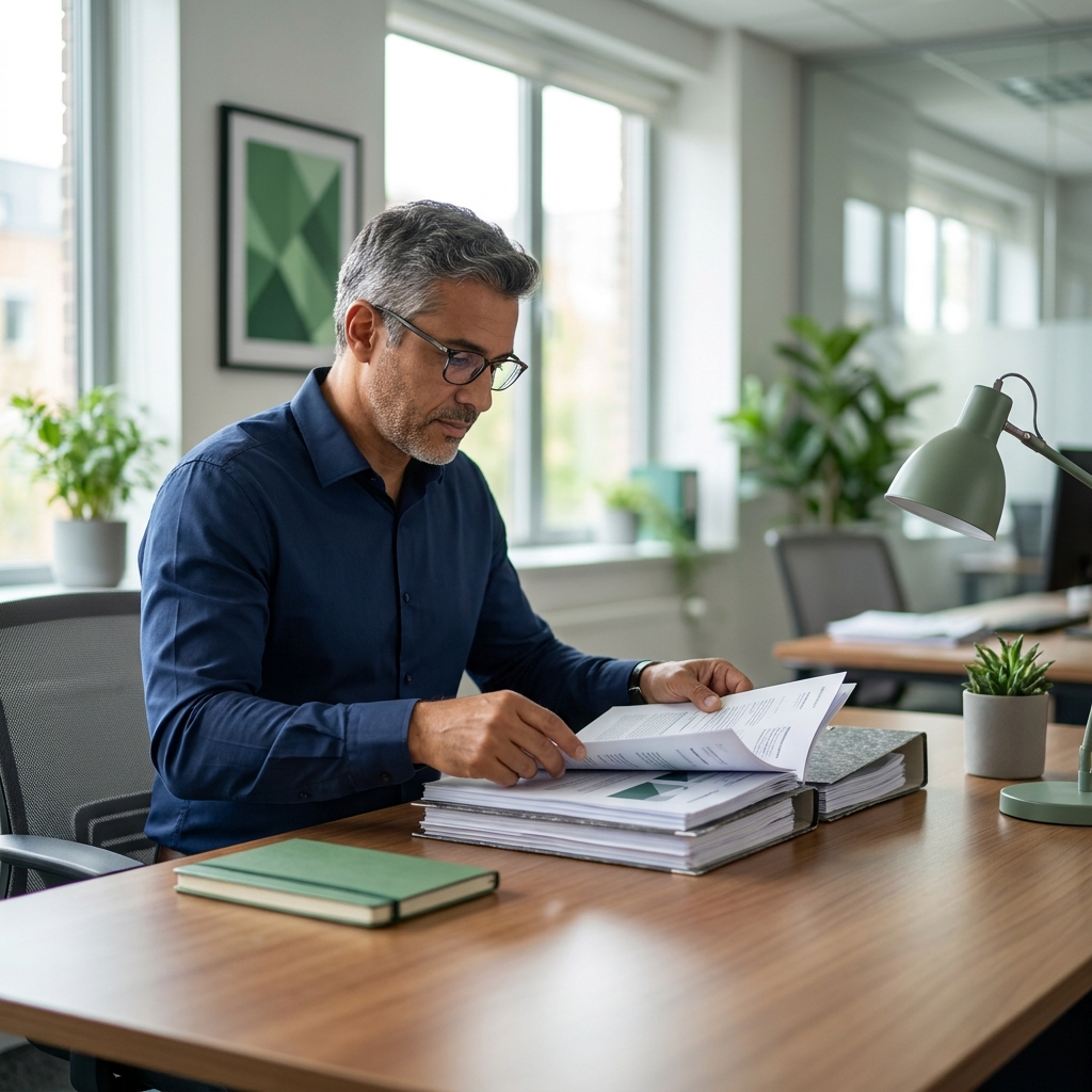 Especialista da Gestão Inova organizando o registro da empresa