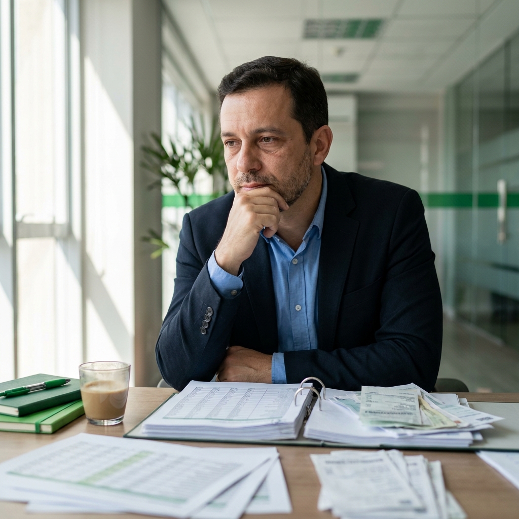 Gestor avaliando se vale terceirizar o financeiro da empresa