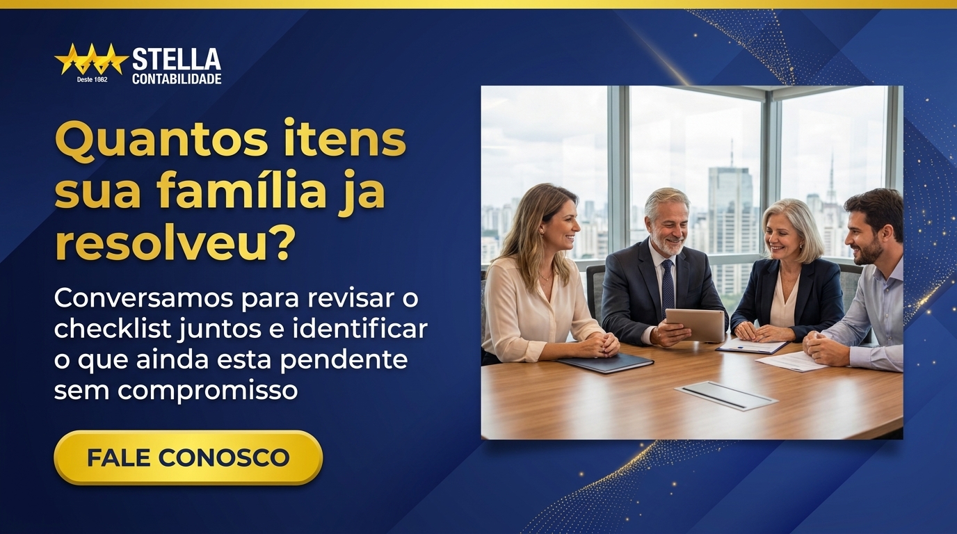 Banner CTA — revisar o checklist e identificar pendências com a Contabilidade Stella
