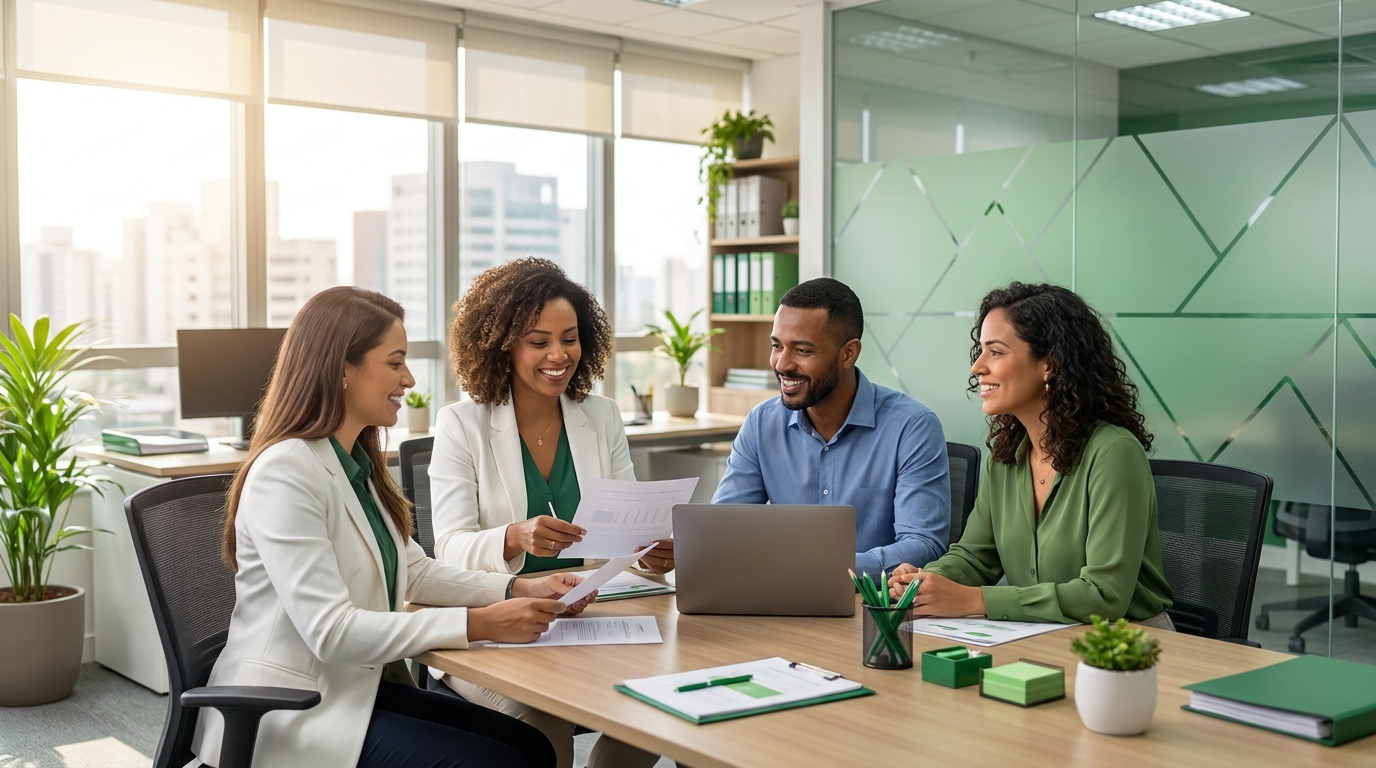 Equipe da Gestão Inova Contabilidade em reunião no escritório em Osasco