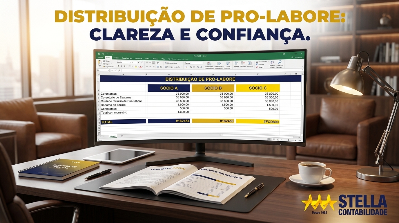 Calibragem de pró-labore e distribuição em sociedade médica — Contabilidade Stella Banner CTA — calibragem de pró-labore e distribuição com a Contabilidade Stella