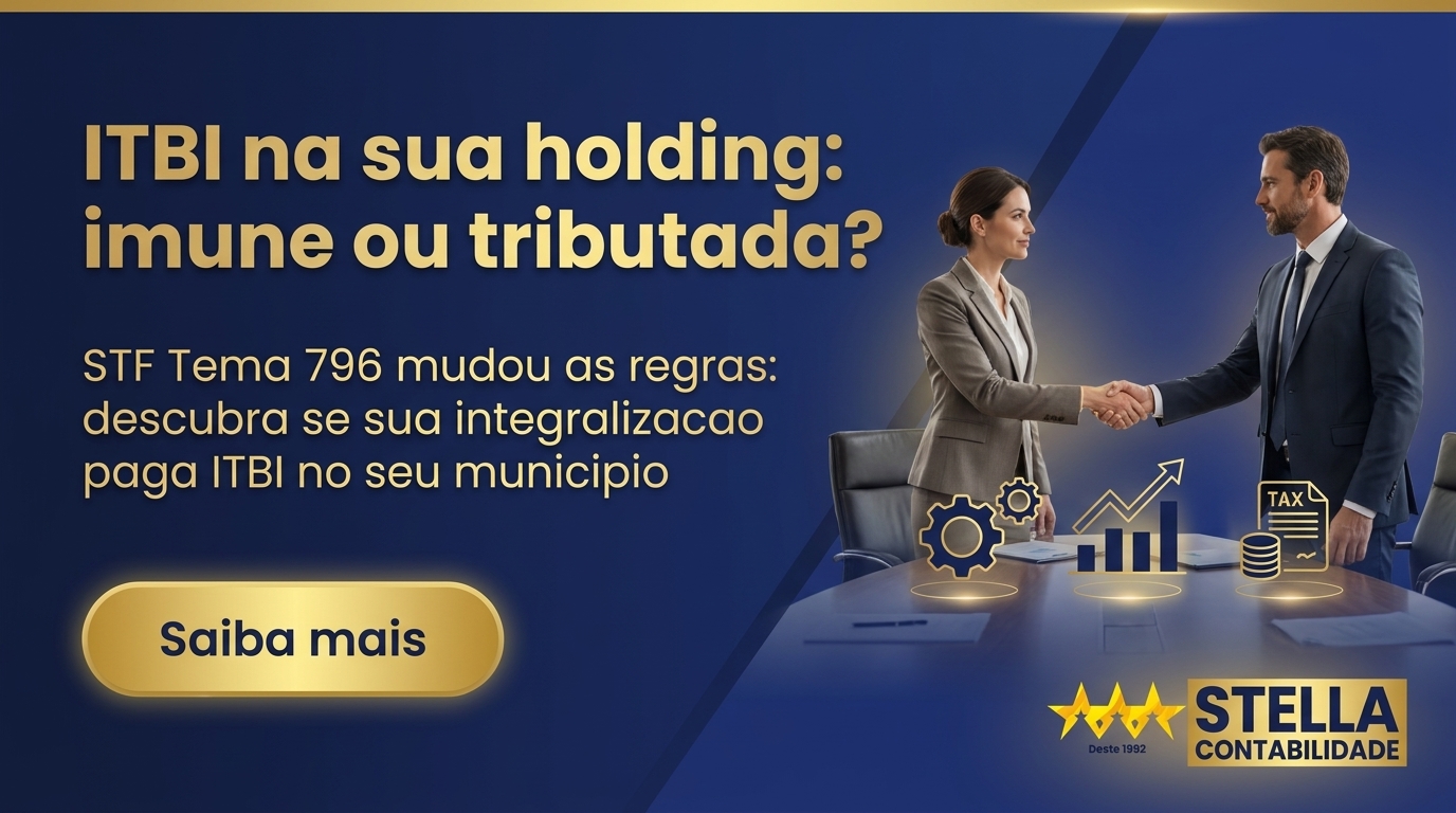 Banner CTA — entender se integralização paga ITBI no município com a Contabilidade Stella